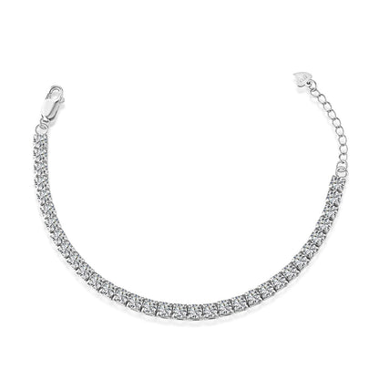 [Solara Jewelry ]Funkelndes strahlendes Tennisarmband mit Prinzessschliff