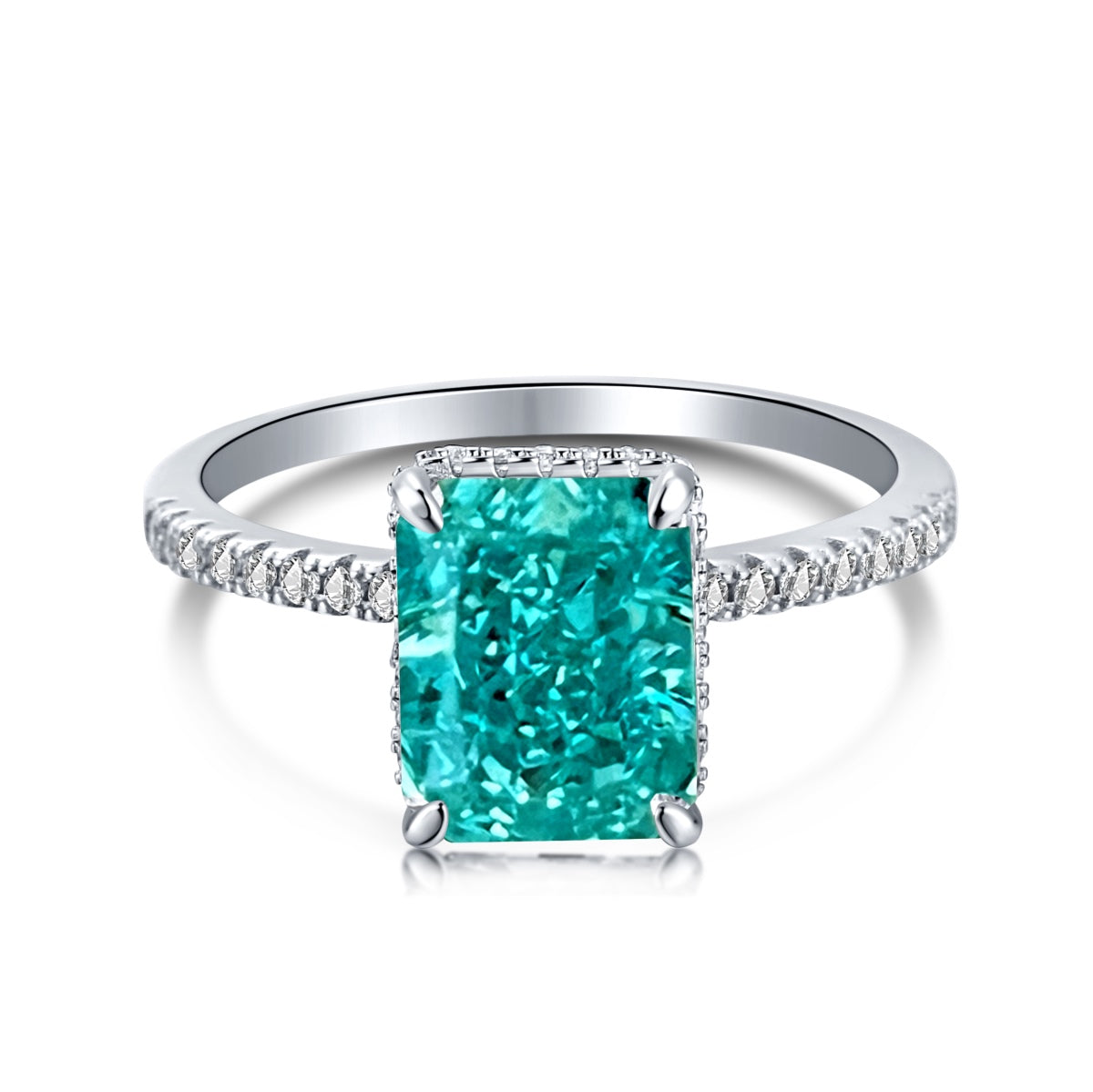 [Solara Schmuck ]4.0 Karat Luxuriöser Verlobungsring
