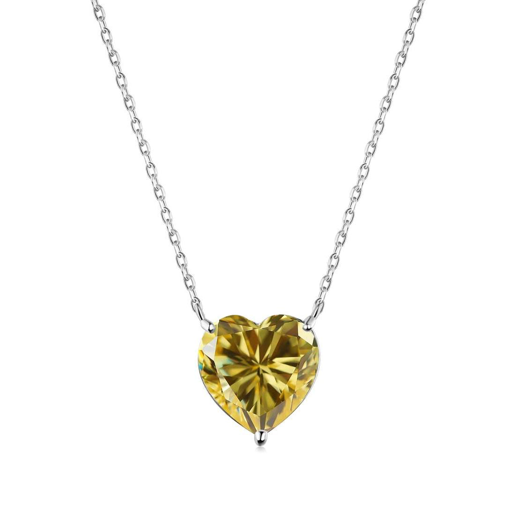 [Solara Jewelry ]6.0 Karat Radiant Herzschliff Halskette