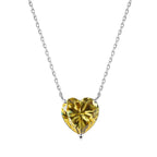 [Solara Jewelry ]6.0 Karat Radiant Herzschliff Halskette