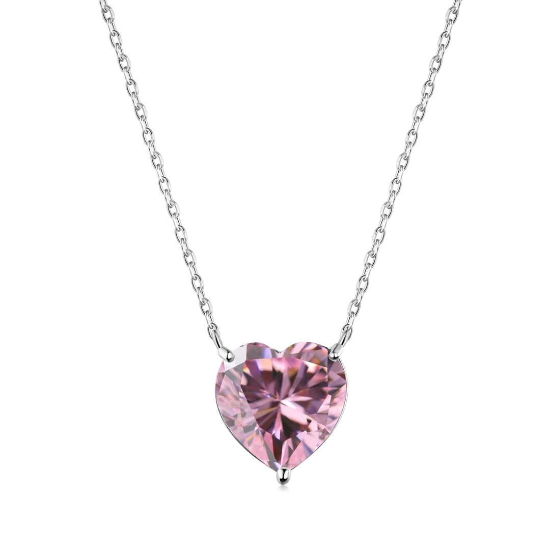 [Solara Jewelry ]6.0 Karat Radiant Herzschliff Halskette