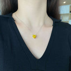 [Solara Jewelry ]6.0 Karat Radiant Herzschliff Halskette