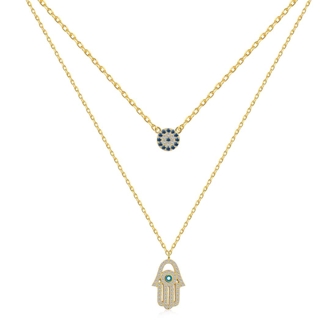 [Solara Jewelry ]デーモンアイ ハムサパーム ネックレス