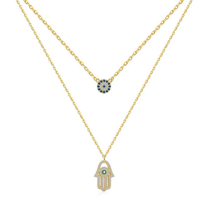 [Solara Jewelry ]デーモンアイ ハムサパーム ネックレス