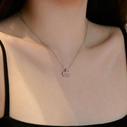 [Solara Jewelry ]エレガントな花型ペアカットネックレス