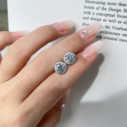 [Solara Schmuck] Klassische Prinzessinnen Ohrringe mit Rundschliff