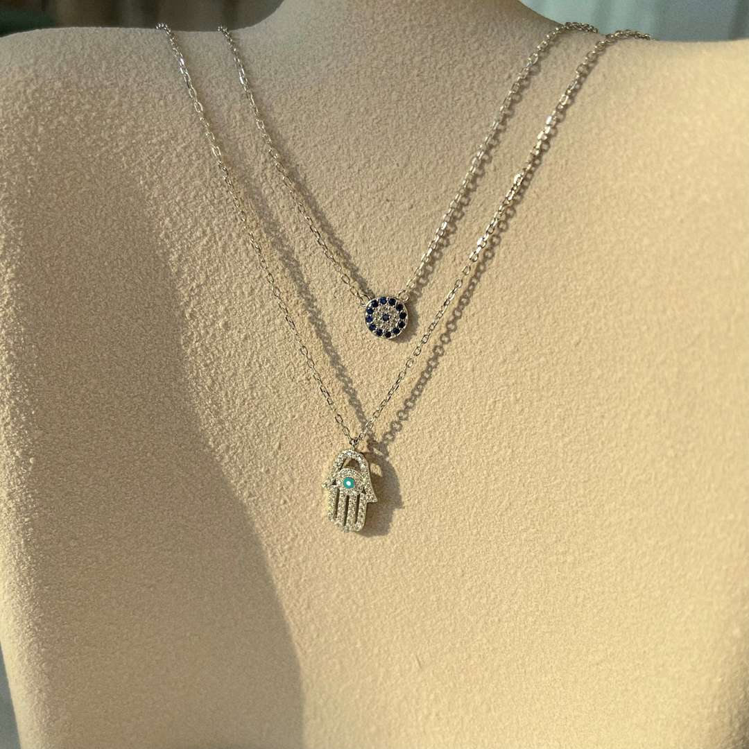 [Solara Jewelry ]デーモンアイ ハムサパーム ネックレス