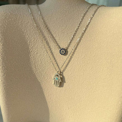 [Solara Jewelry ]デーモンアイ ハムサパーム ネックレス