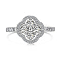 [Solara Jewelry ]Four Leaf Clover Flower Design Ring