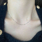 [Solara Jewelry ]小粒ビーズ鎖骨チェーン シンプルネックレス