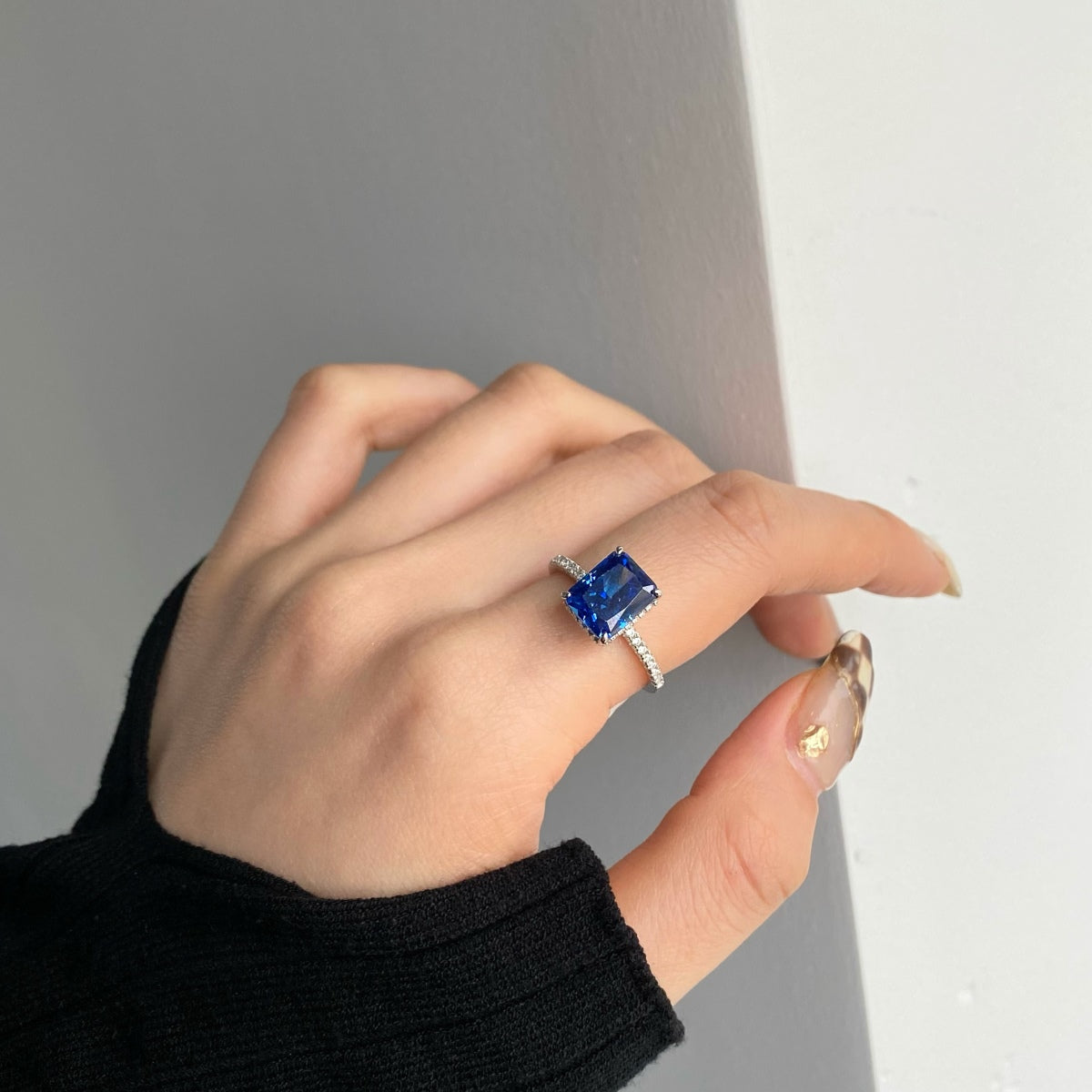 [Solara Schmuck ]4.0 Karat Luxuriöser Verlobungsring