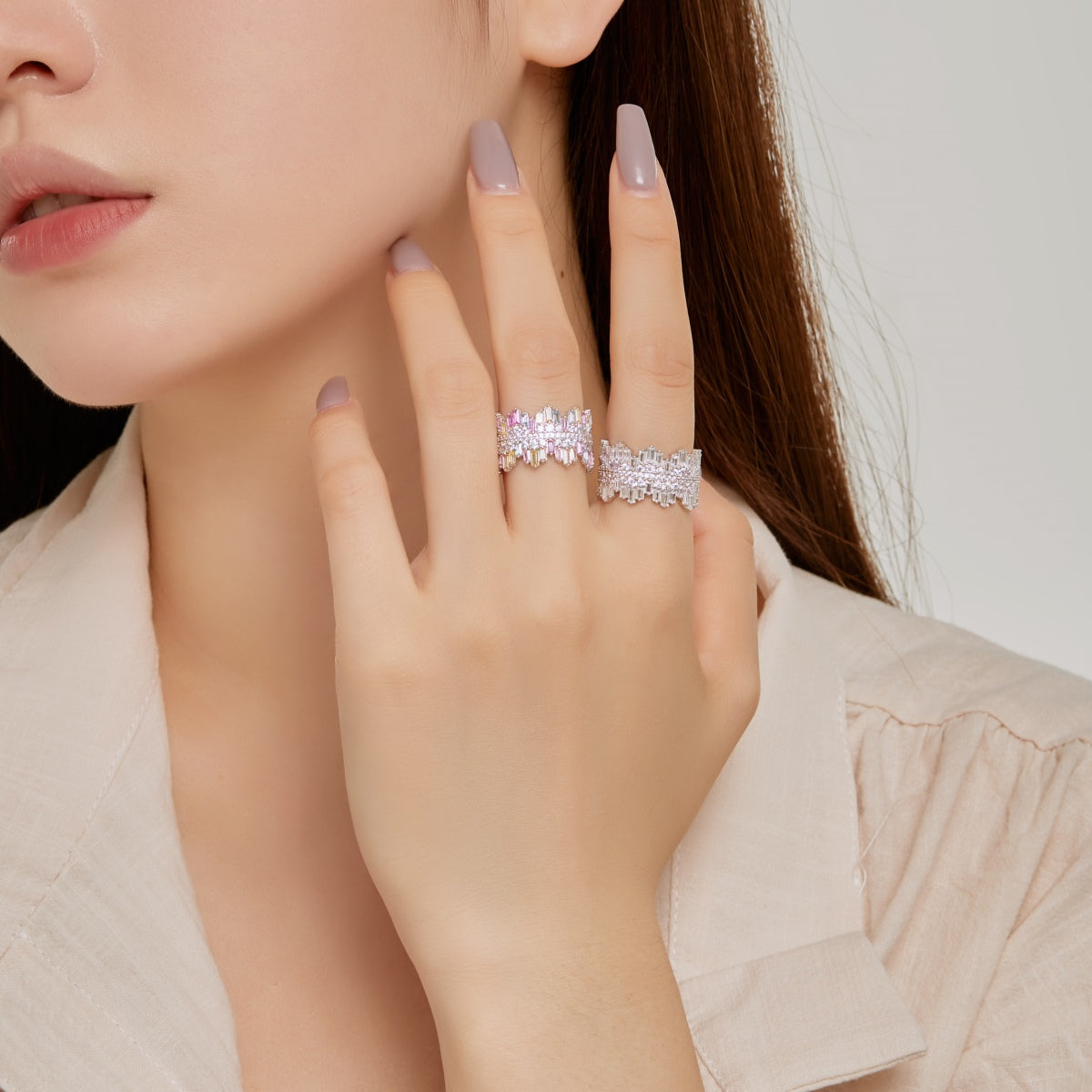 [Solara Jewelry ]Luxurious Colorful Radiant Cut Daily Ring