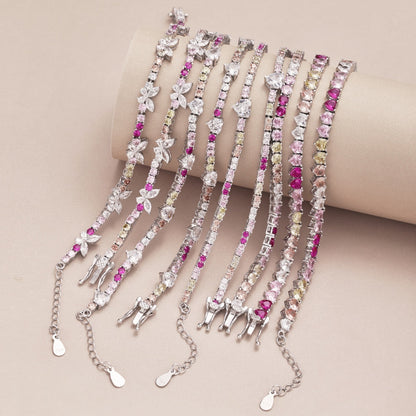 [Solara Jewelry ]繊細なカラフル エメラルドカット パーティー ブレスレット