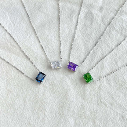 [Solara Jewelry ]豪華スクエア型カラフルネックレス