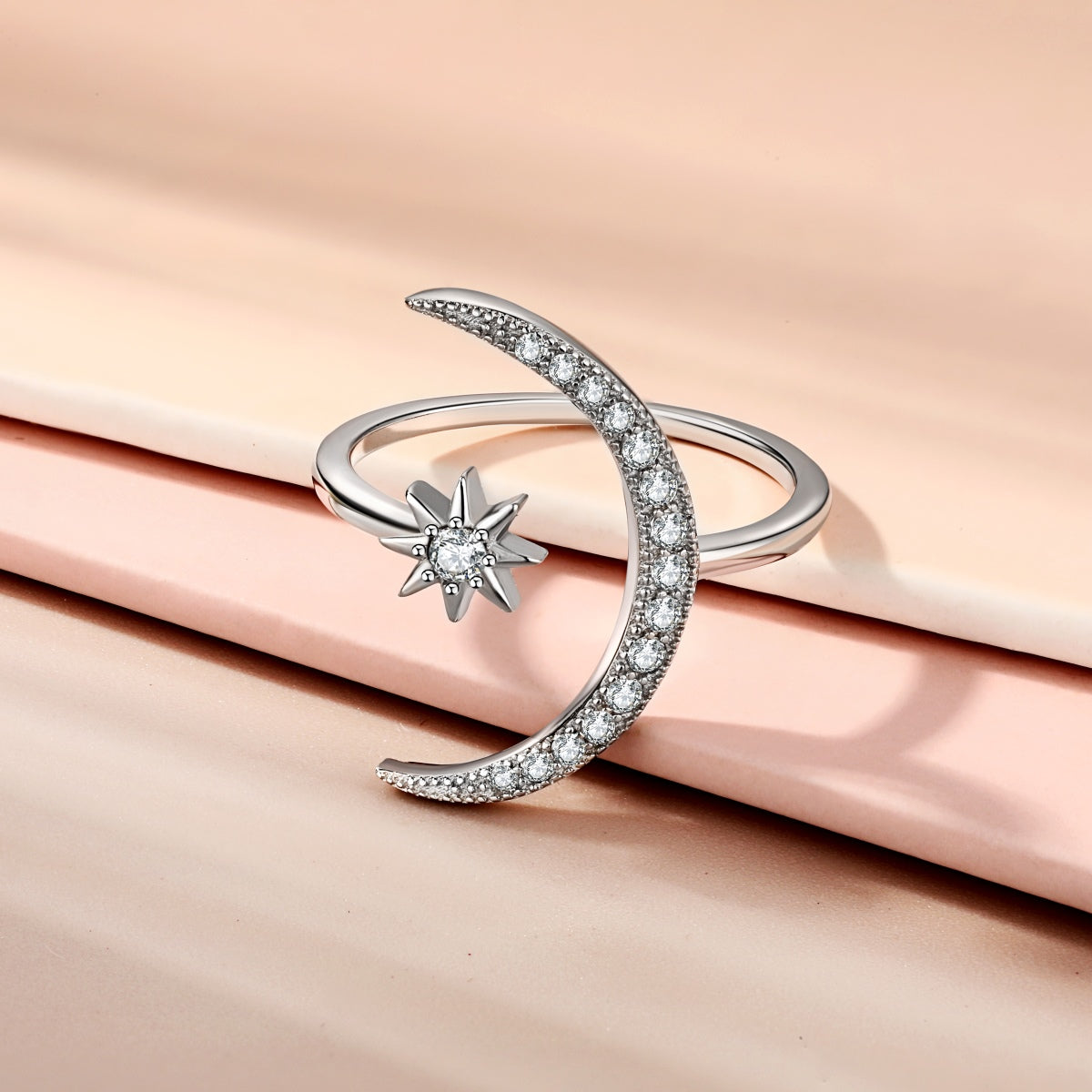 [Solara Jewelry ]Eternity Mond & Stern Ring