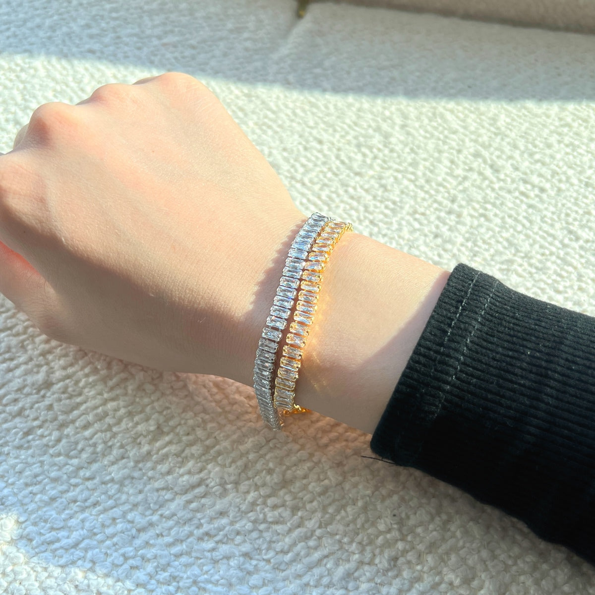 [Solara Jewelry ]エメラルドカット ブレスレット デイリーユースに