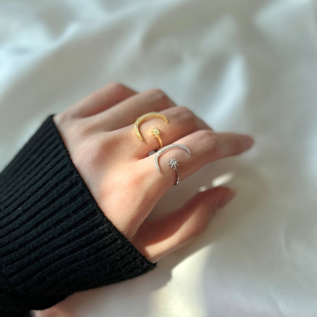 [Solara Jewelry ]Eternity Mond & Stern Ring