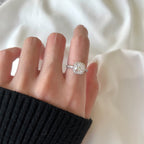 [Solara Jewelry] 輝く高貴なラウンドカット ウェディングリング