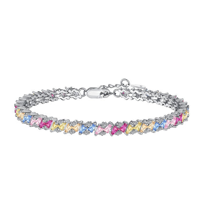 [Solara Jewelry ]オーナメント スパークリング マルチカット パーティーブレスレット