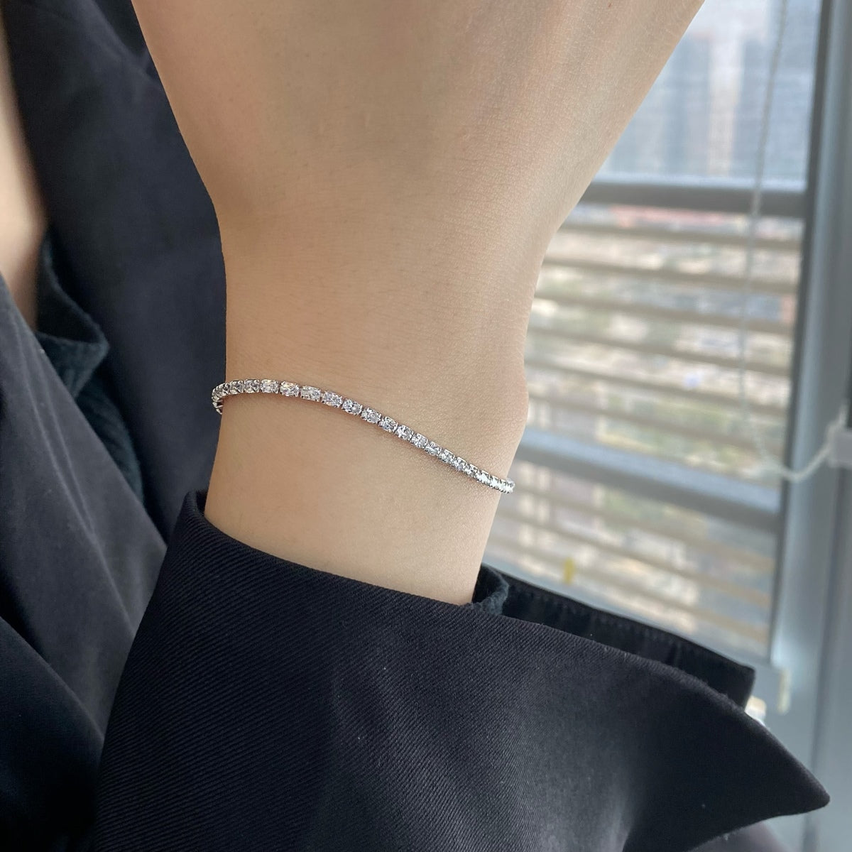 [Solara Jewelry ]Elegantes Armband mit Smaragdschliff für jeden Tag