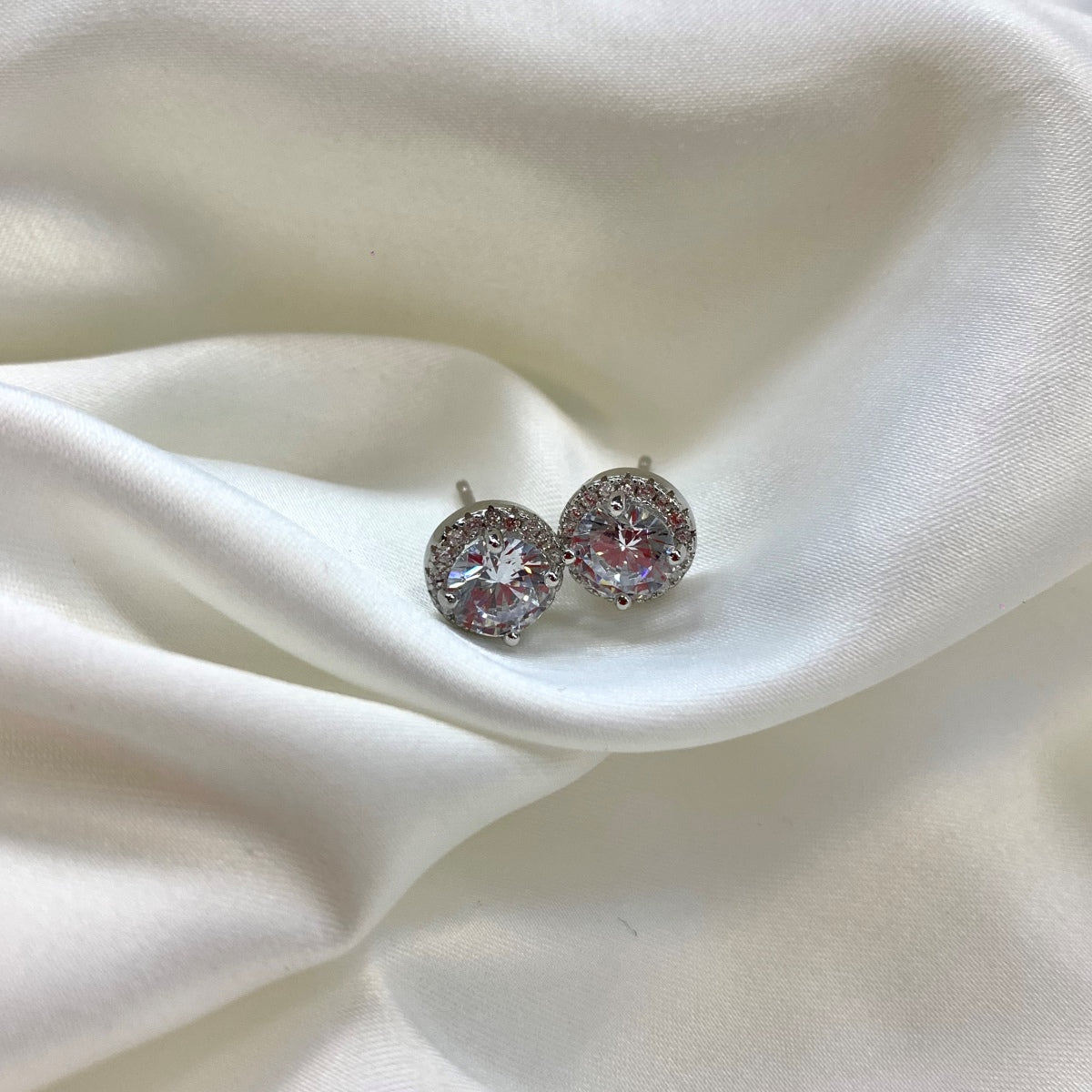 [Solara Schmuck] Klassische Prinzessinnen Ohrringe mit Rundschliff