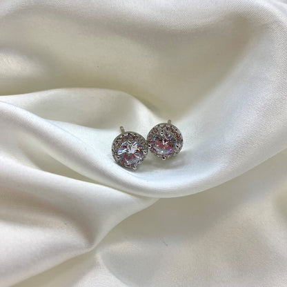 [Solara Schmuck] Klassische Prinzessinnen Ohrringe mit Rundschliff