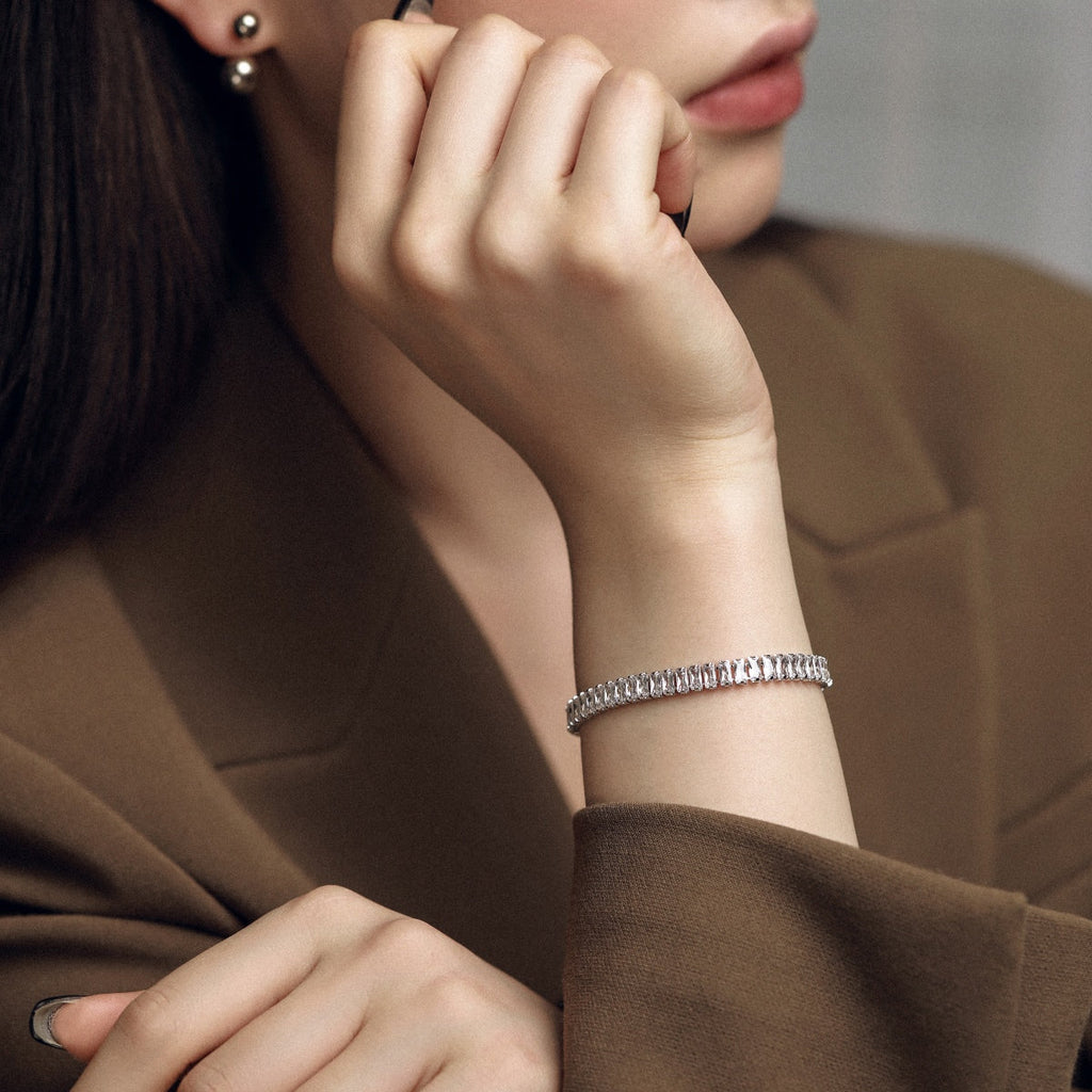 [Solara Jewelry ]Exquisites Armband mit Smaragdschliff für jeden Tag