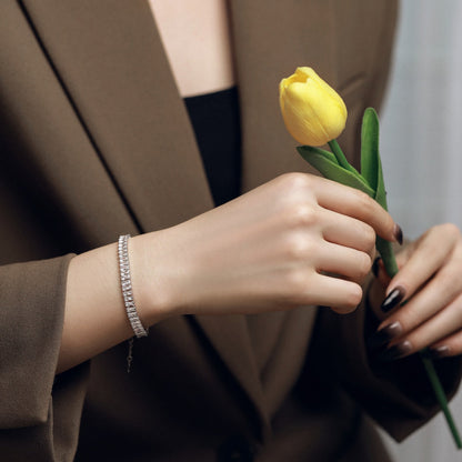 [Solara Jewelry ]エメラルドカット ブレスレット デイリーユースに