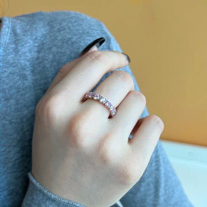 [Solara Jewelry ]Eternity Tennisring mit rundem Schliff