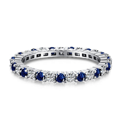 [Solara Jewelry ]絶妙なカラフルなラウンドカットテニスリング