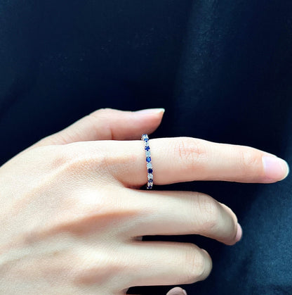 [Solara Jewelry ]絶妙なカラフルなラウンドカットテニスリング