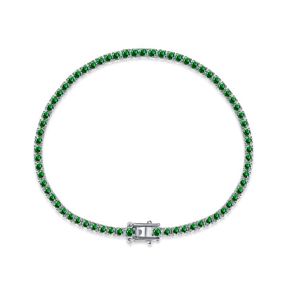 [Solara Schmuck ]Funkelndes, farbenfrohes, rund geschliffenes Alltagsarmband