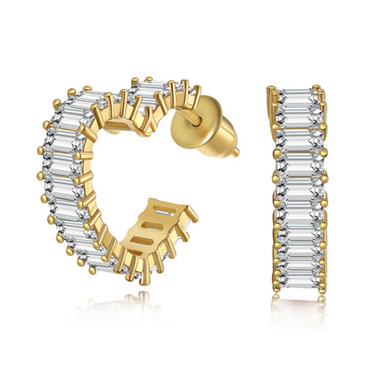 [Solara Jewelry ]Strahlende herzförmige Ohrringe