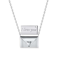 [Solara Jewelry ]Envelope Heart Shape Mother's Day Necklace