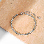 [Solara Jewelry] Verschnörkeltes, funkelndes rundgeschliffenes Alltagsarmband