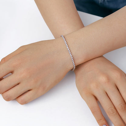 [ソララジュエリー] 眩い輝き ラウンドカット デイリー ブレスレット