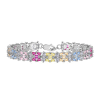 [Solara Jewelry ]Delicate Colorful Multi Cut Party Bracelet