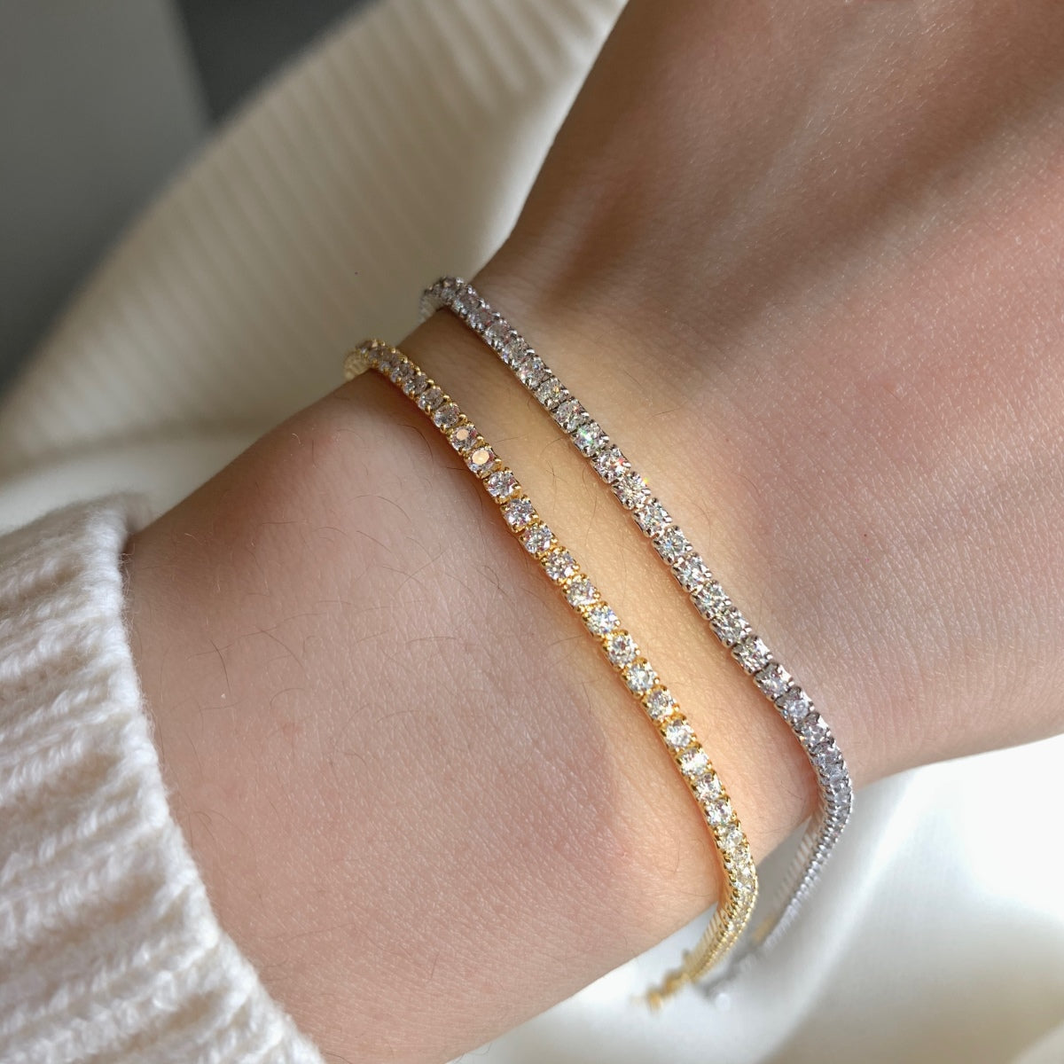 [ソララジュエリー ]プリンセスカットテニスブレスレット