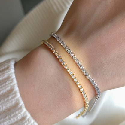 [ソララジュエリー ]プリンセスカットテニスブレスレット