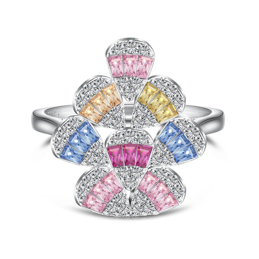 [Solara Schmuck] Funkelnder bunter Wassertropfen-Ring für jeden Tag