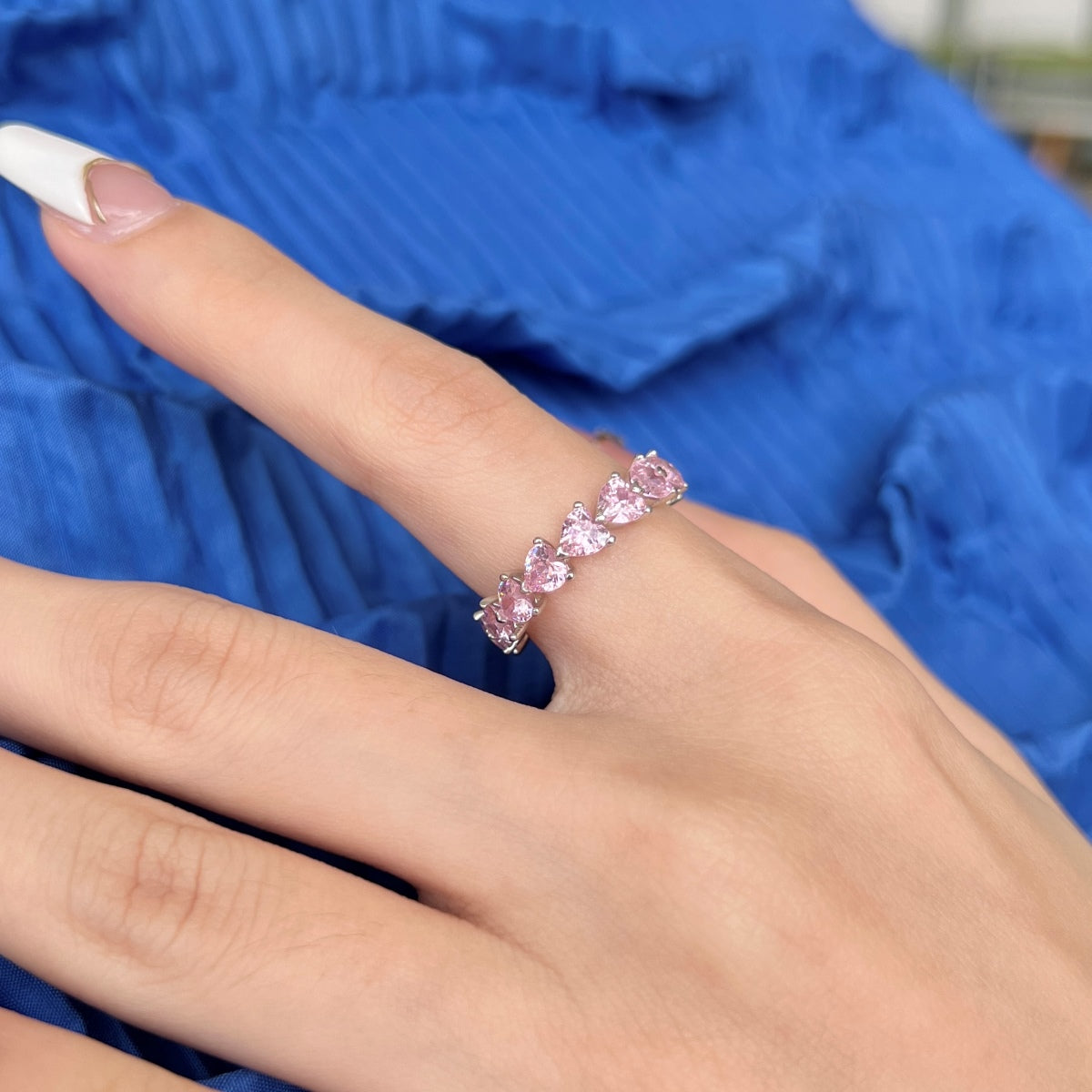 [Solara Jewelry ]0.25カラット ラディアントロマンス ハートカット ラバーリング