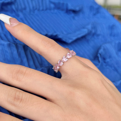 [Solara Jewelry ]0.25カラット ラディアントロマンス ハートカット ラバーリング