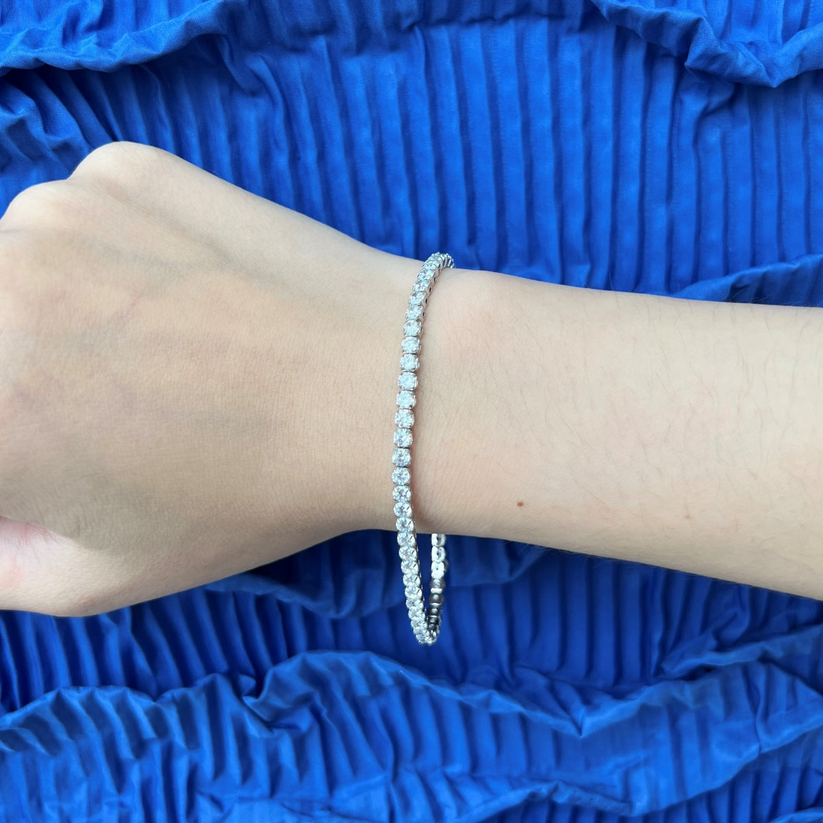 [Solara Jewelry ]Funkelndes rundgeschliffenes Alltagsarmband