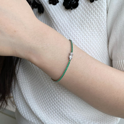 [Solara Schmuck ]Funkelndes, farbenfrohes, rund geschliffenes Alltagsarmband