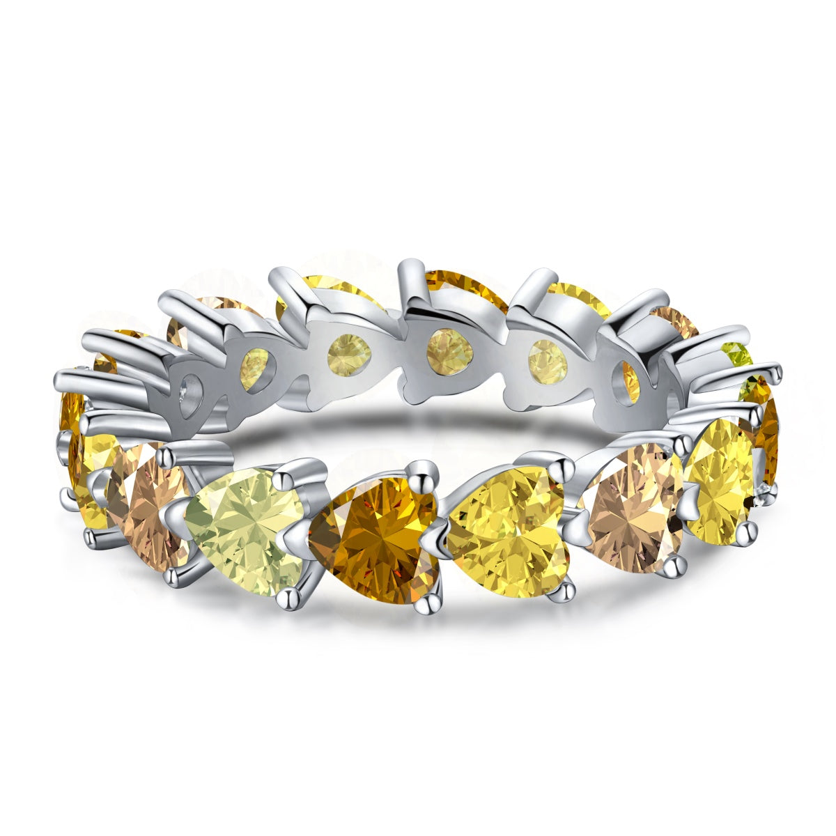 [Solara Jewelry ]0.25カラット ラディアントロマンス ハートカット ラバーリング