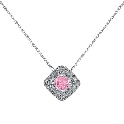 [Solara Jewelry ]Funkelnde Halskette mit Asscher-Schliff