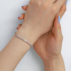 [Solara Jewelry] Verschnörkeltes, funkelndes rundgeschliffenes Alltagsarmband