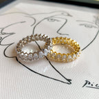 [Solara Jewelry ]Verzierter Tennisring mit ovalem Schliff