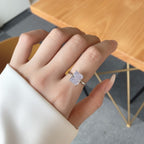 [Solara Jewelry ]4,0 Karat aufwendiger, bezaubernder Radiand-Schliff Banquet Ring