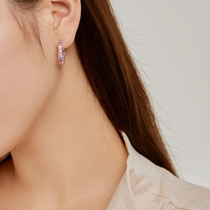 [Solara Jewelry ]ユニークなラウンドカットのデイリーピアス